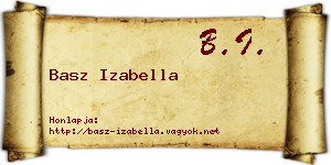 Basz Izabella névjegykártya